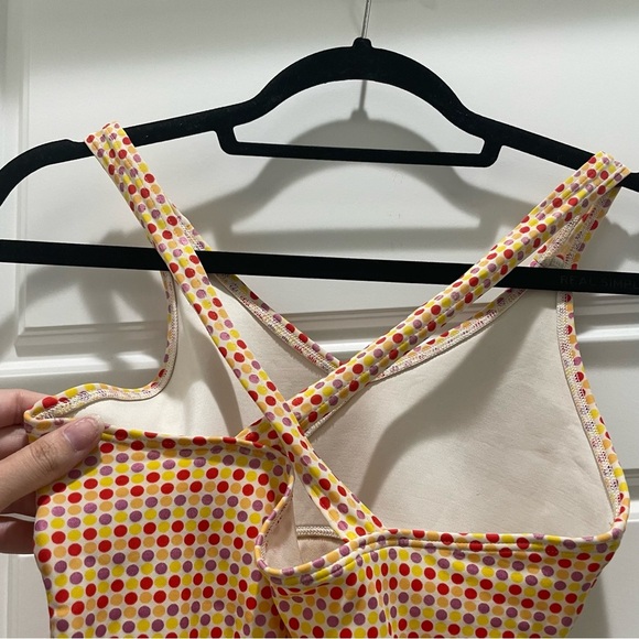 Lands' End Kids Yellow Red Orange Purple One Piece Swim Suit Bathing Suit - Picture 4 of 6